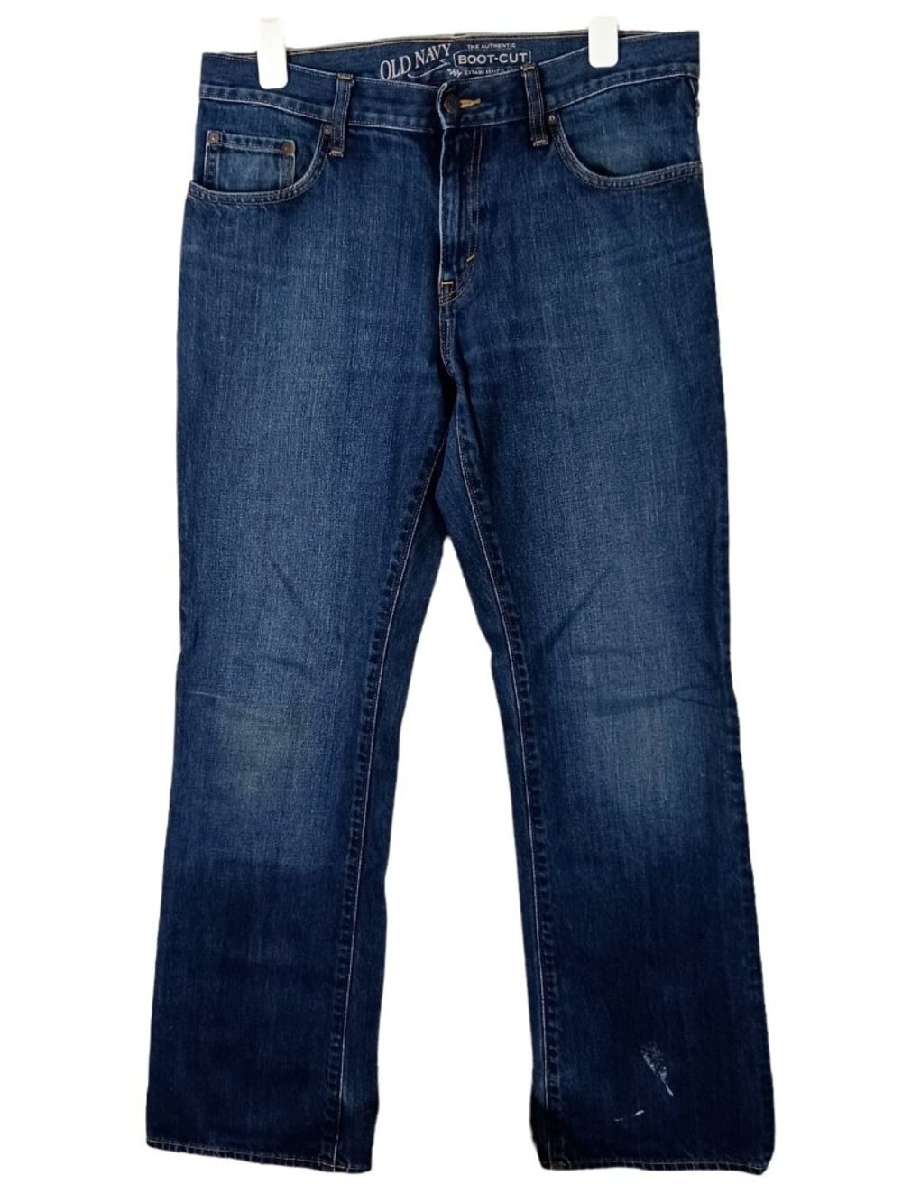 Old Navy Cotton Denim Bootcut Jeans Mens 35x33 Blue Casual Workwear Skater 90s